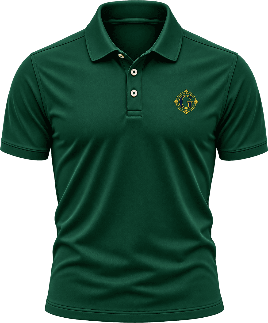 Forest Green Crest Performance Polo