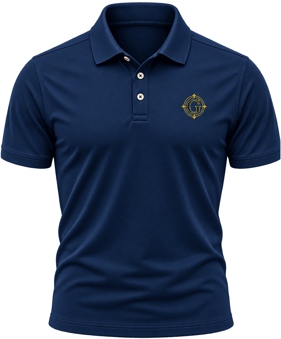 Navy Gallaspy Crest Performance Polo