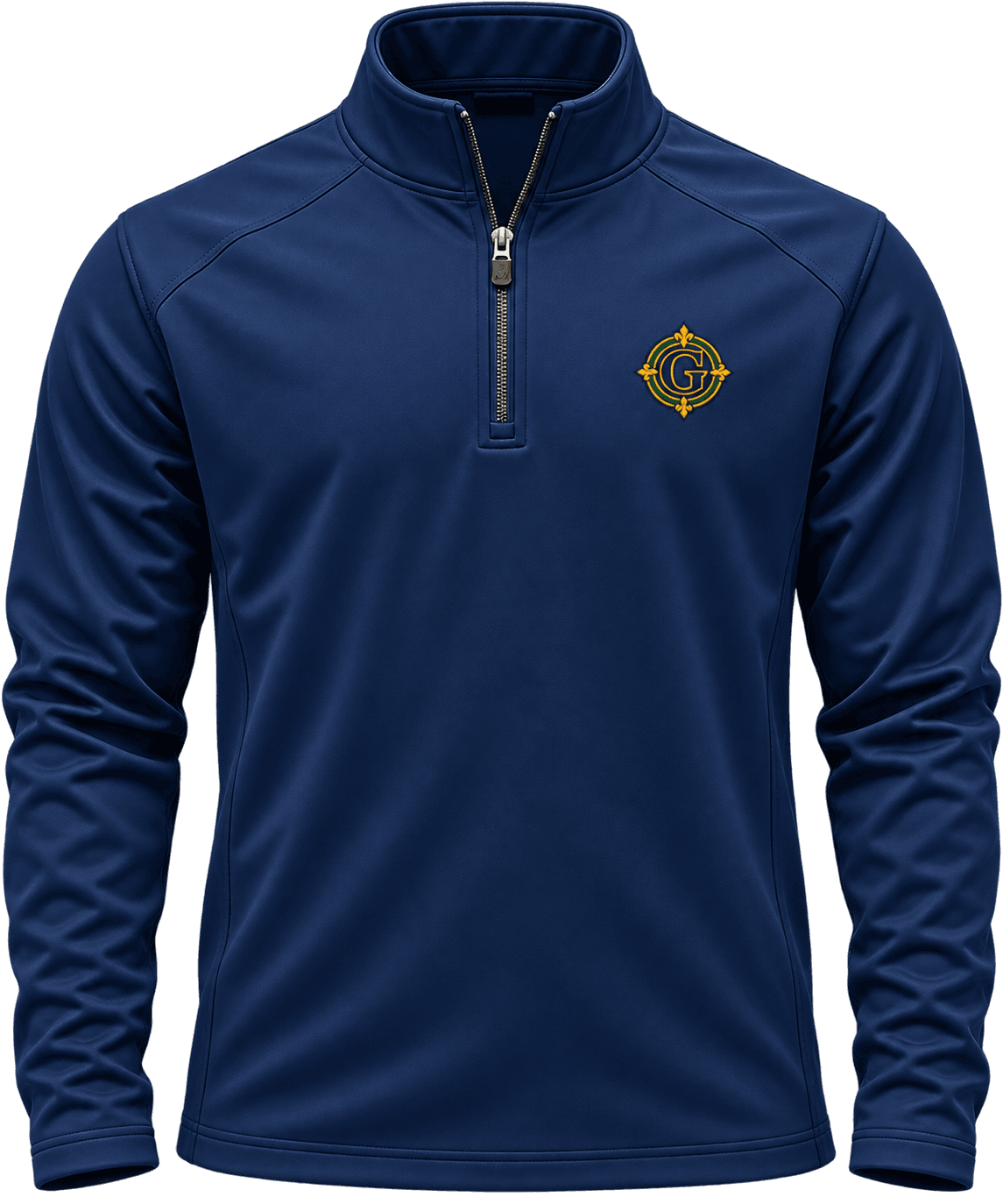 Navy Crest Performance Quarter-Zip