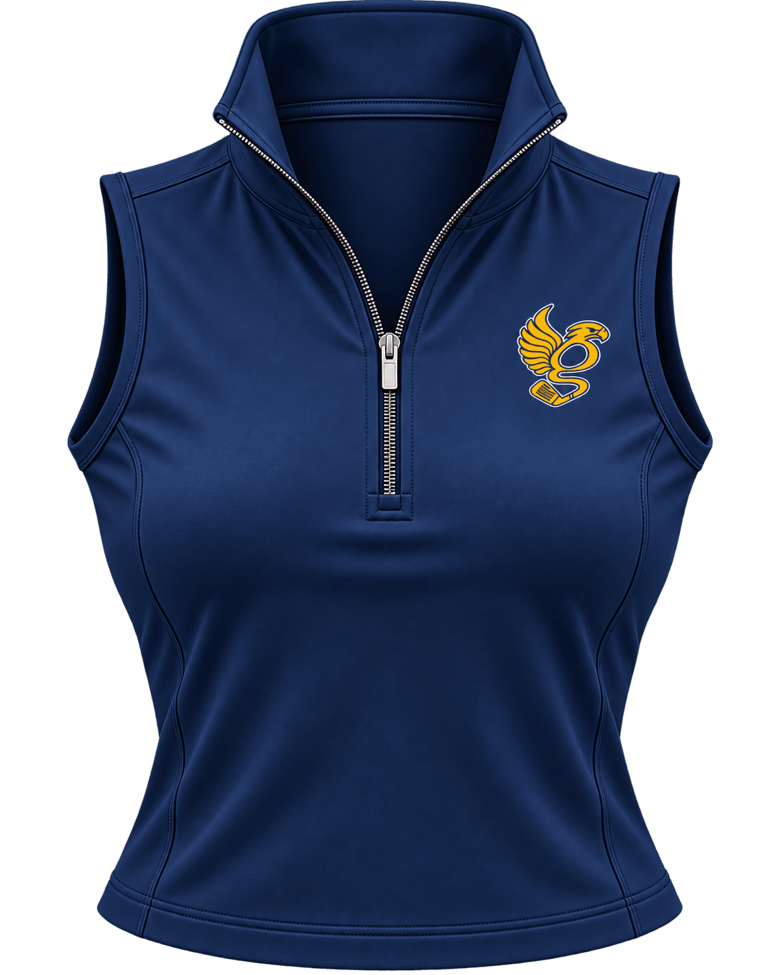 Navy Falcon Sleeveless Quarter-Zip