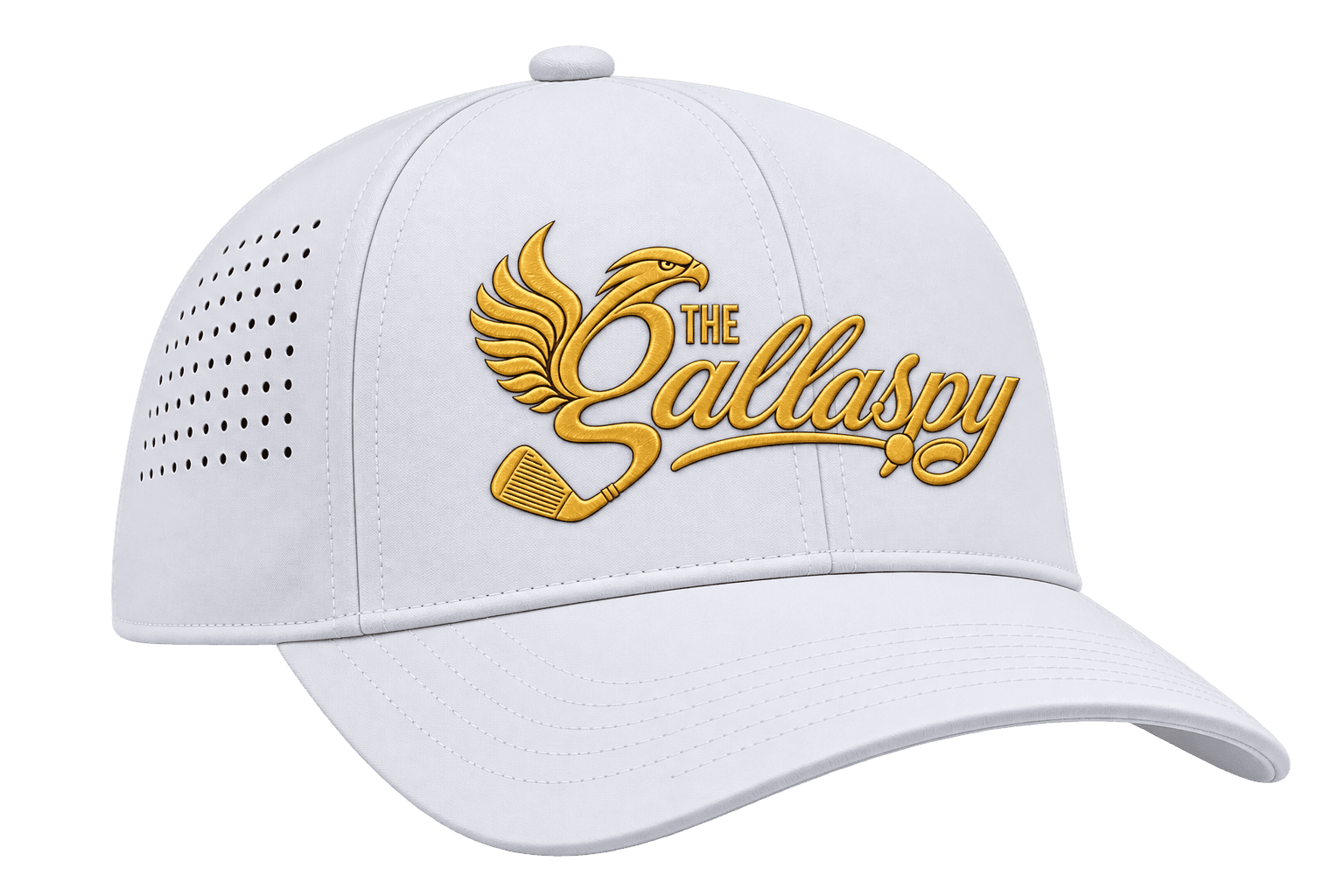 White Gallaspy Script Performance Hat