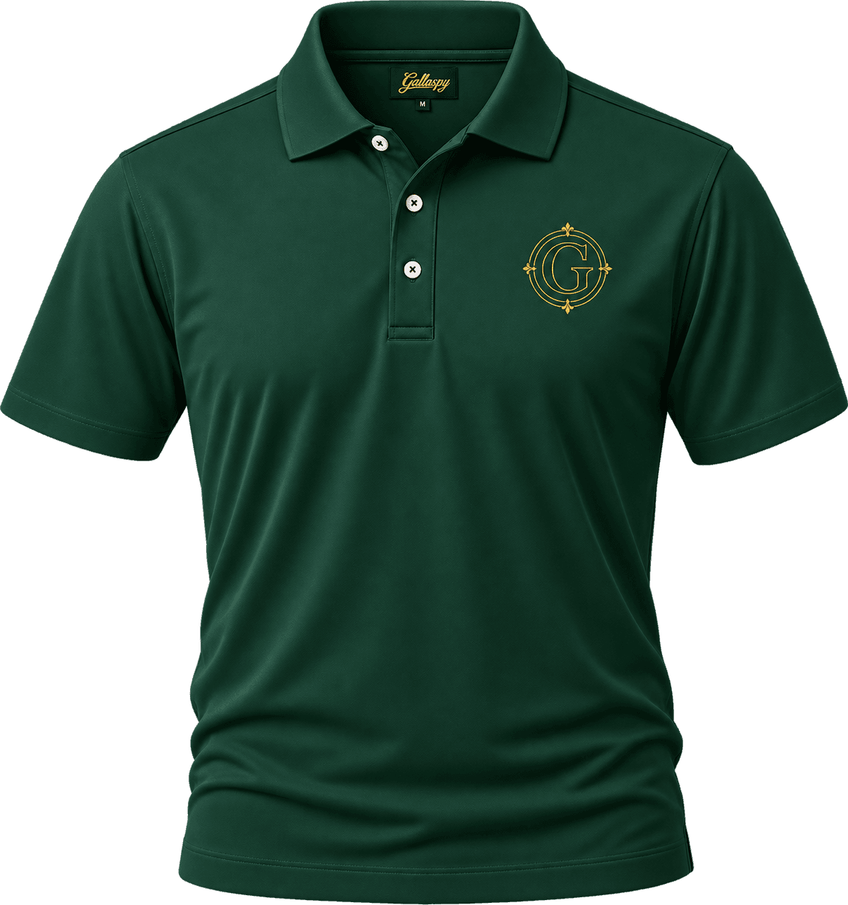 Forest Green Crest Performance Polo