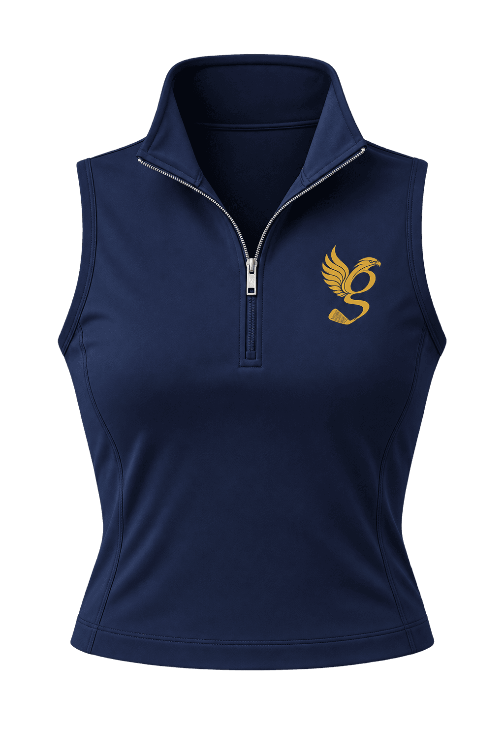 Navy Falcon Sleeveless Quarter-Zip