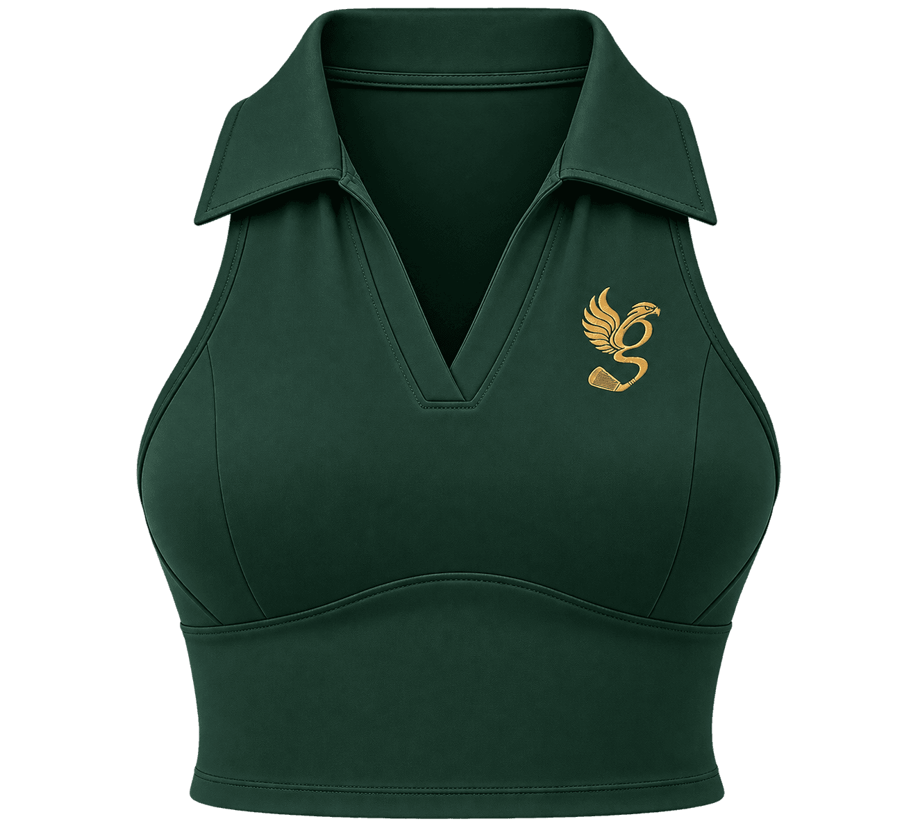 Forest Green Falcon Sleeveless Polo