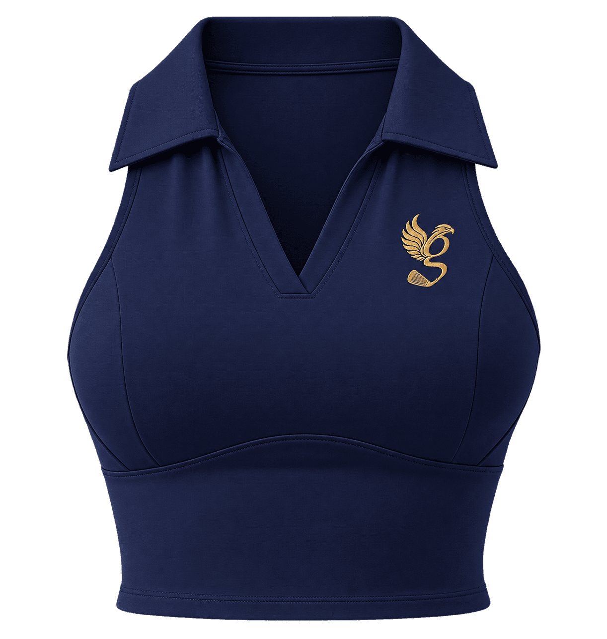 Navy Falcon Sleeveless Polo